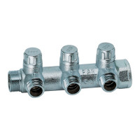 Коллектор запорный проходной FAR MULTIFAR 3/4х1/2 на 3 отвода FK 3870 3412