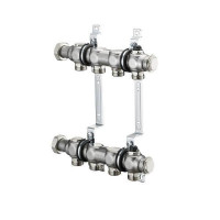 Распределительный коллектор Oventrop Multidis SH 6 контуров 1 x 3/4 EK нержавеющая сталь 1407156