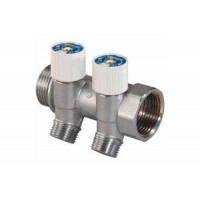 Коллектор Uponor Uni-C SH 1 НР/ВР на 2 выхода 1/2 НР межосевое расстояние 38 мм 1014137
