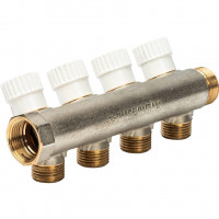 LUXOR 4-х ходовой коллектор с перекрывающими кранами CP 464 (G3/4xG1/2) (68512604)