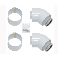 Отвод 45° Vaillant 60/100 мм PP комплект 2 шт 303911