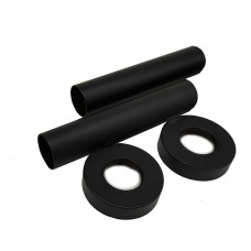 Комплект декоративных трубок SR Rubinetterie L70 x Ø18-20-1/2 чёрный матовый 0491-1500V07S
