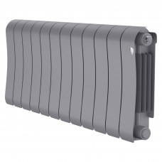Радиатор биметаллический Royal Thermo Infinity 300 Silver Satin 12 секций боковое подключение НС-1683522