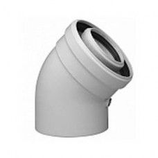 Коаксиальный отвод Baxi полипропиленовый 45° 80/125 мм KMT71408881