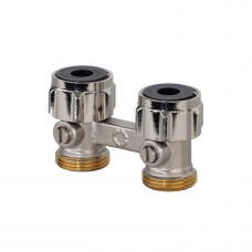 Узел радиаторный прямой Oventrop Multiflex R ZB 3/4 x 3/4 EK никелированный 101580013