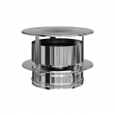 Оголовок с ветрозащитой Ferrum 150х210 мм нержавеющая сталь 00-00000594