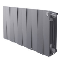Радиатор биметаллический Royal Thermo PianoForte 300 10 секций боковое подключение серебристый 1682340