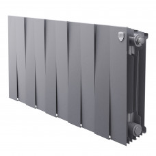 Радиатор биметаллический Royal Thermo PianoForte 300 10 секций боковое подключение серебристый 1682340